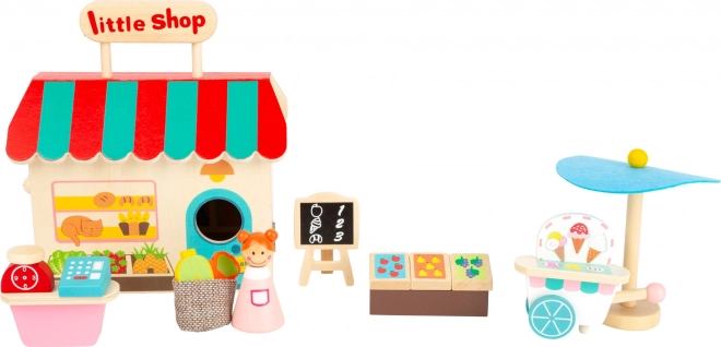 Houten winkel in koffer van Small Foot