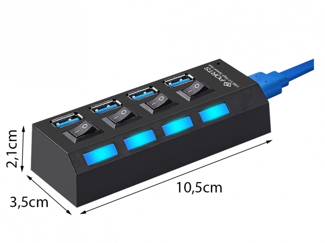 USB-hub met 4 USB 3.0-poorten