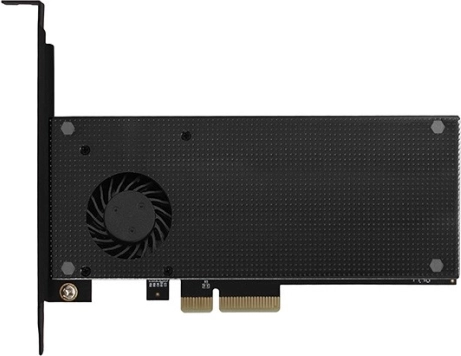 Interner PCIe‑x4‑Adapter für 1× M.2 NVMe M‑Key und 1× M.2 SATA B‑Key mit aktivem und passivem Kühlsystem AXAGON