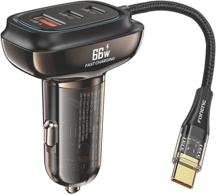 Kfz‑Ladegerät FONENG C20 66 W mit 3 Ports (USB-A + 2× USB-C)