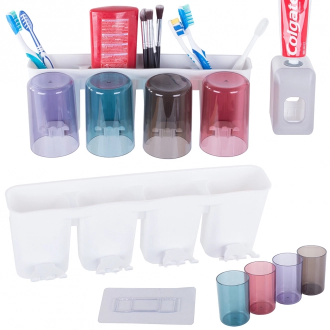 Organizer voor tandenborstels met tandpastadispenser