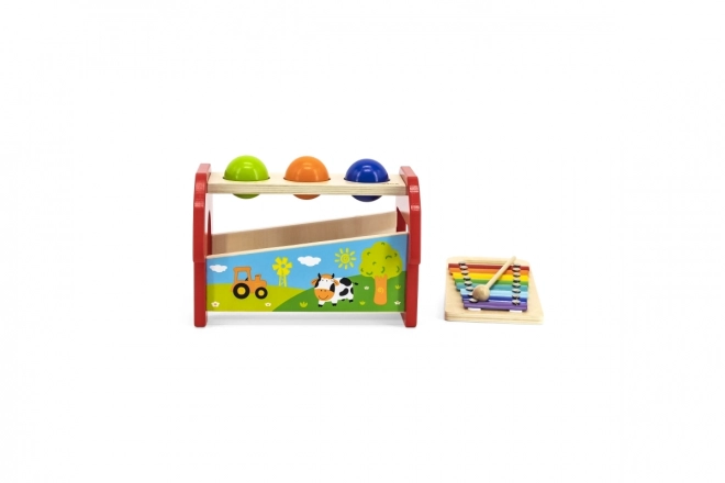 Wooden Hammer Toy and Xylophone