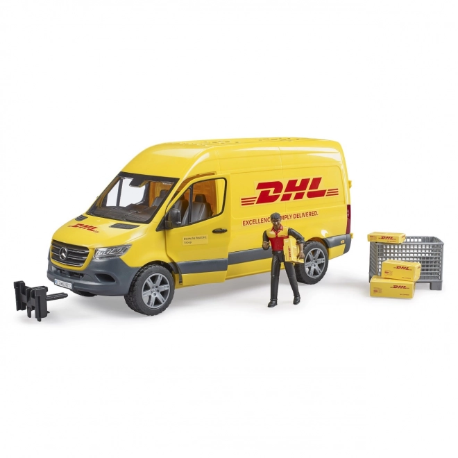 Mercedes-Benz Sprinter DHL Delivery Truck with Driver Toy
