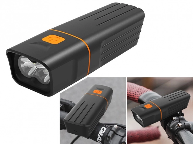 Set voor- en achter LED fietslamp met USB-oplading