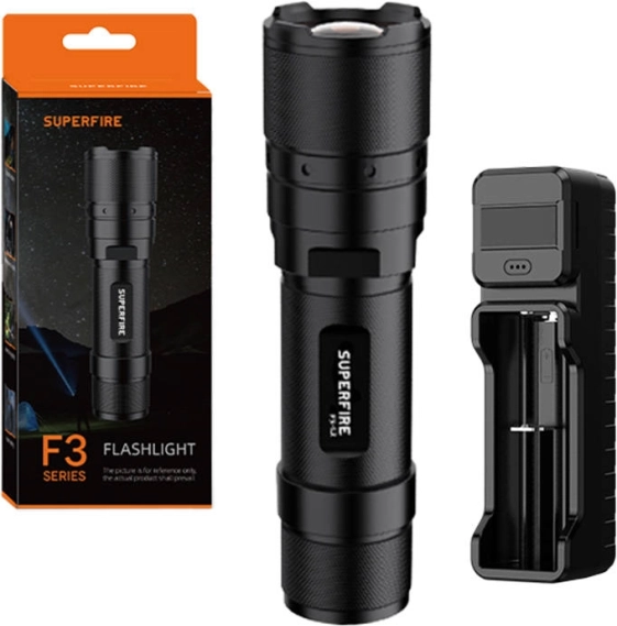 Lampe de poche Superfire avec luminosité 570 lm