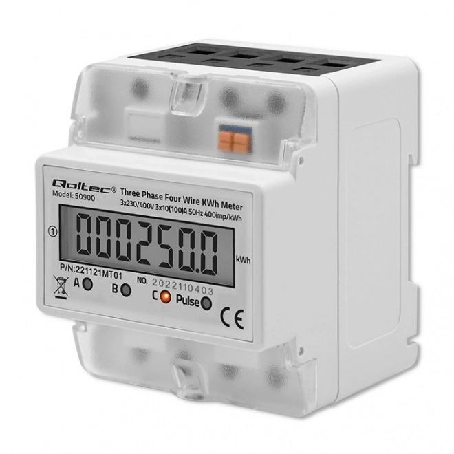 Three-phase Electronic Energy Meter for DIN Rail