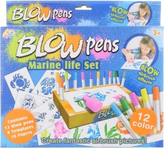 Feutres à souffler mer – grande boîte créative pour enfants