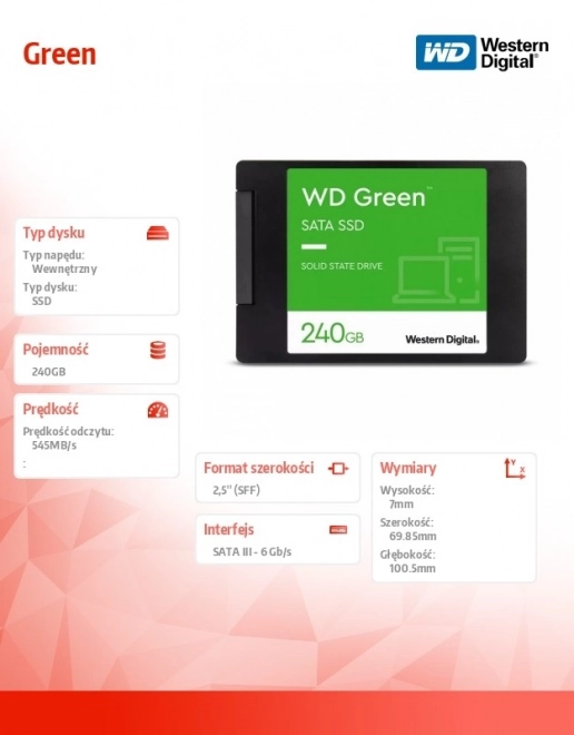WD Green 240GB SATA SSD 2.5"