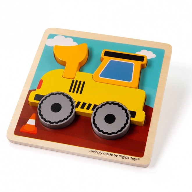 Insetpuzzel graafmachine van Bigjigs Toys