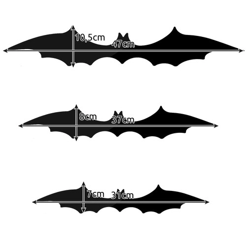 Ensemble de décorations de chauves-souris Malatec - 3 pièces