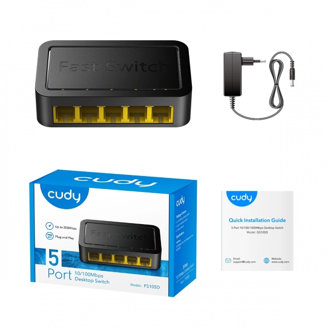 5-poorts 10/100 Mbit/s schakelaar