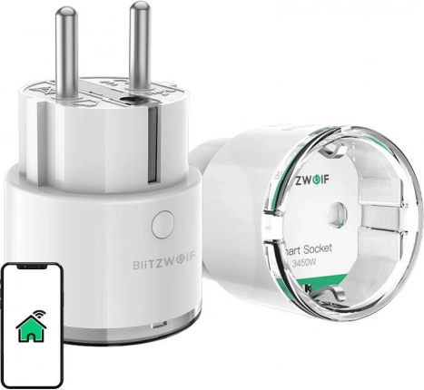 slimme wifi-stekker blitzwolf pro eu 3450 w met verbruiksmeting