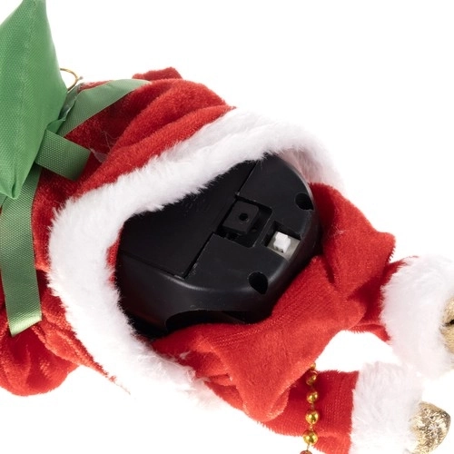 Klimmende Nikolaas op gouden touw - kerstdecoratie
