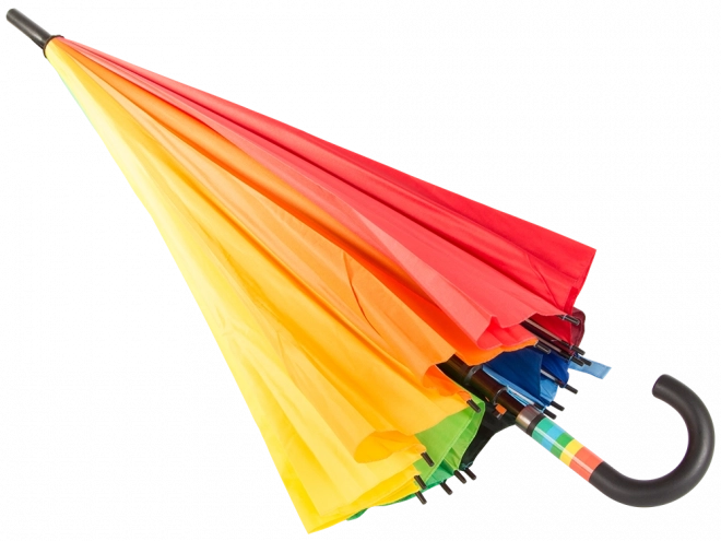 Grand parapluie automatique arc-en-ciel