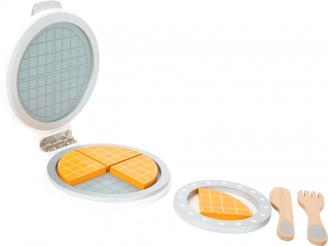 wooden waffle maker with accessories small foot