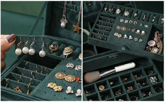Elegant Green Jewelry Box