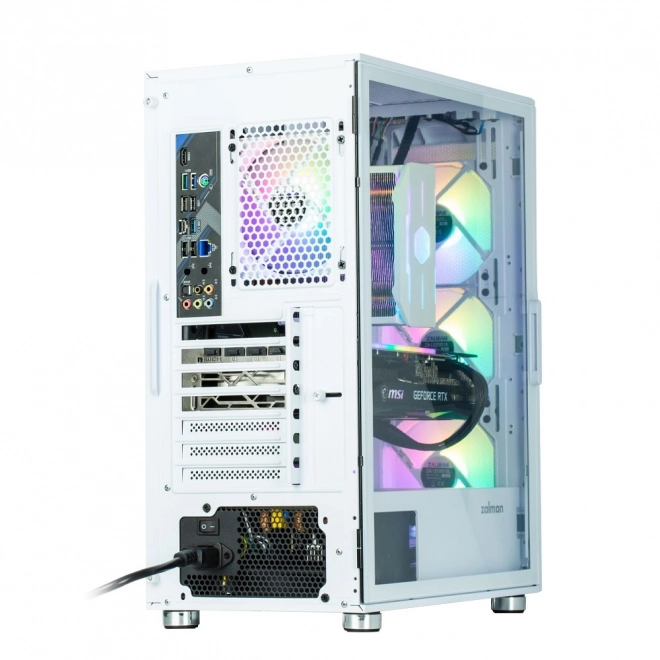 Witte computersysteemkast I3 Neo ATX Mid Tower RGB