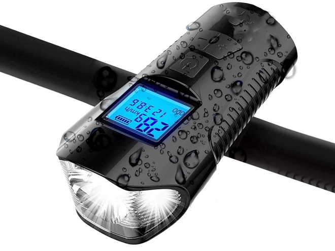 Multifunctional Bicycle Light 3-in-1 with LED, Odometer, and Horn