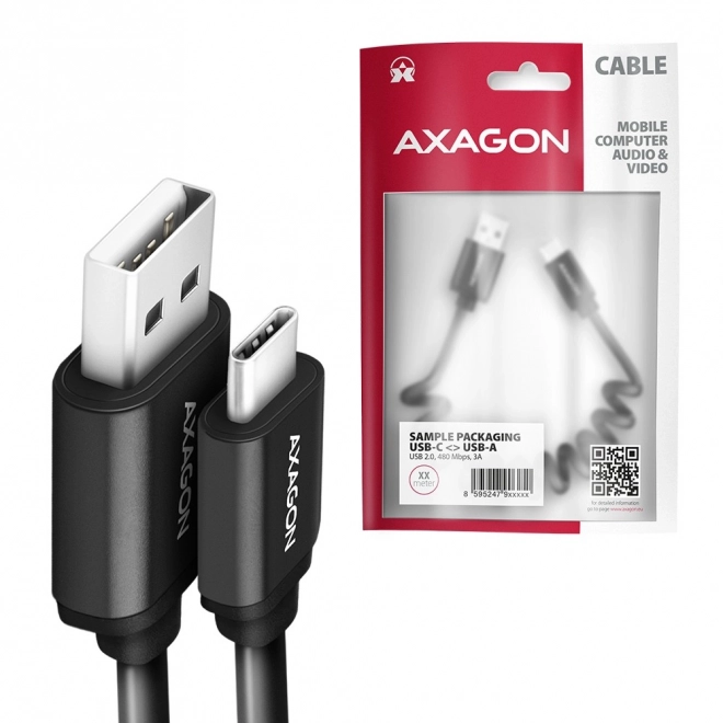 BUCM-AM20TB Twister USB-C - USB-A kabel, 1,1 m, USB2.0 3A, ALU