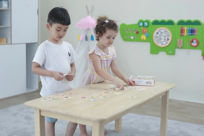 Houten educatieve puzzel VIGA – passende vormen