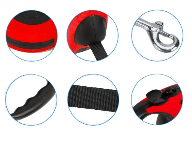 Automatische hondenriem – Rood