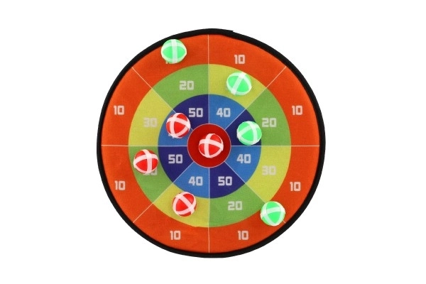 Dubbelzijdig klittenbanddoel met ballen 34 cm