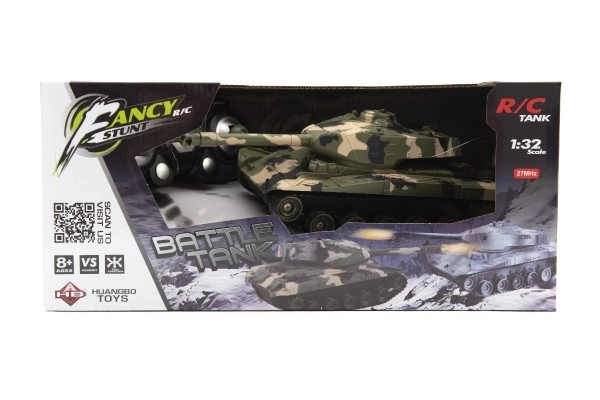 RC tank plastic 27cm 27MHz op batterijen + oplaadpakket met geluid in doos 37x17x19cm