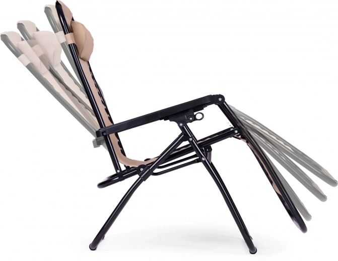 Traploze verstelling en vergrendeling onder de armleuningen