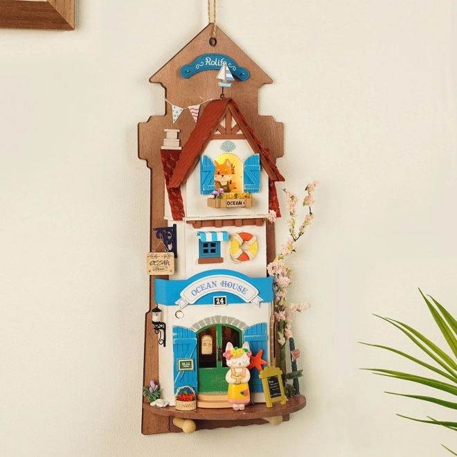 RoboTime wandminiatuur van huisje Eilandvilla