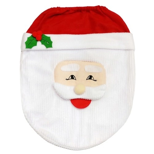 Kerst toilet hoes met tapijt Ruhhy 22360
