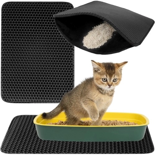 Onderlegger voor de kattenbak