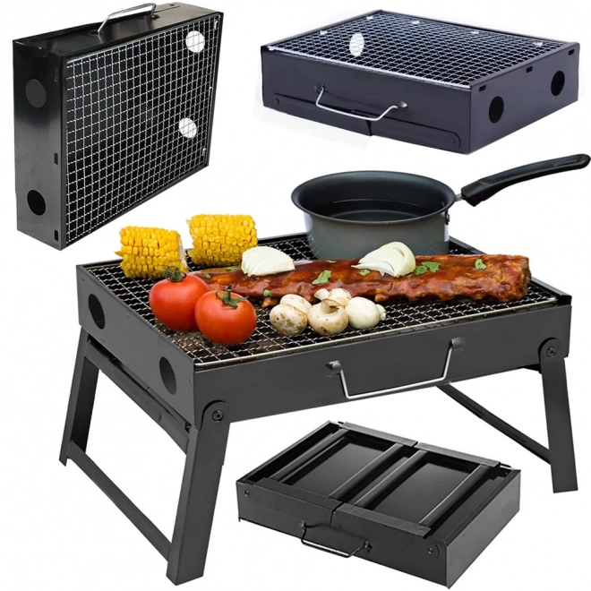 Portable Folding Charcoal Grill for Camping and BBQ
