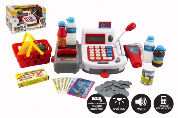 Digitale kassa met accessoires en geluid- en lichteffecten - 30 cm