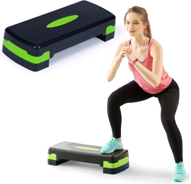 Fitness-Step-Plattform mit verstellbarer Höhe, 2 Stufen