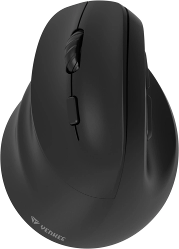 Ergonomische kabellose vertikale Linkshänder-Maus mit Akku und Dual-Verbindung WL + BT