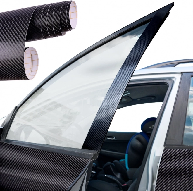 Self-adhesive 4D carbon film black 1.52 × 30 m