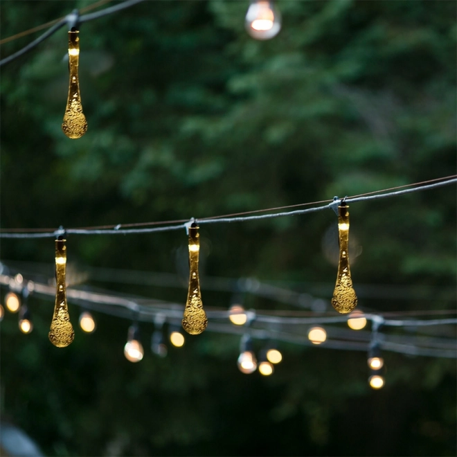 Solar Garden Lights - Teardrop Design, Warm White