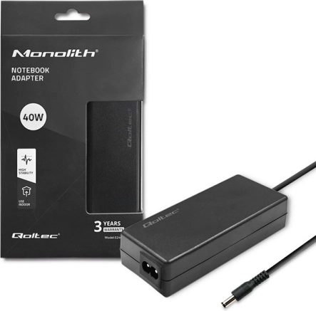 AC adapter for laptop 40 W 12 V 3.33 A with 5.5 × 2.1 mm connector + power cord