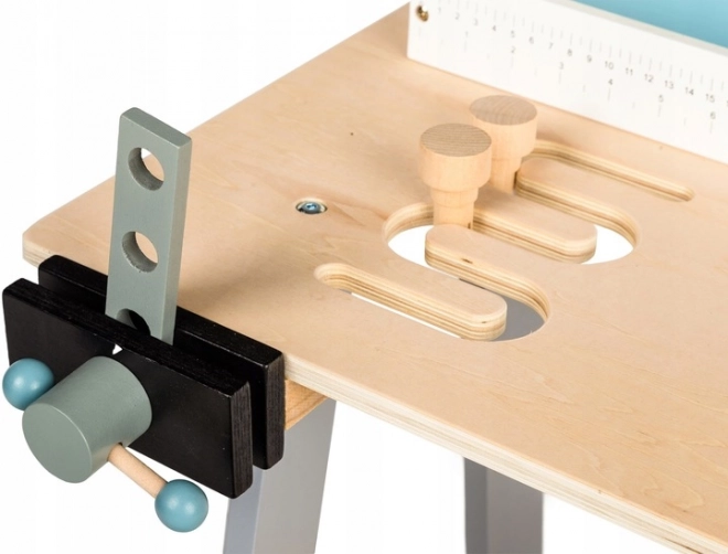 Houten werkbank met gereedschap 32 elementen Ecotoys