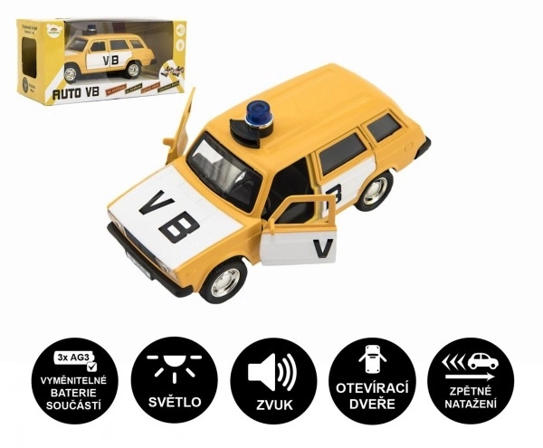 Polizeiauto VB Lada Combi Metall/Kunststoff 12 cm mit Licht und Ton