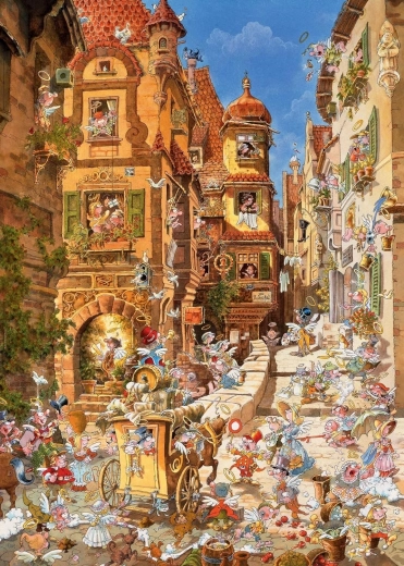 Puzzel 1000 stukjes – romantische stad, dag