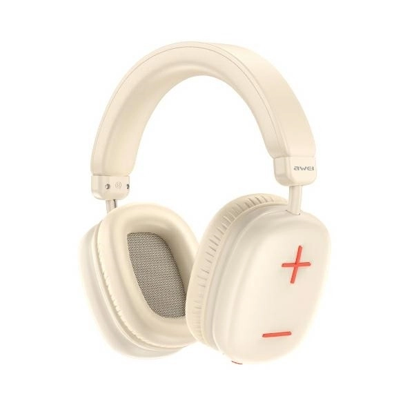Draadloze Bluetooth-koptelefoon Awei AT6 Beige
