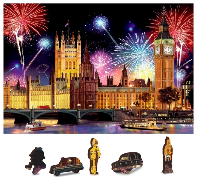 Houten puzzel Nacht Londen 2v1