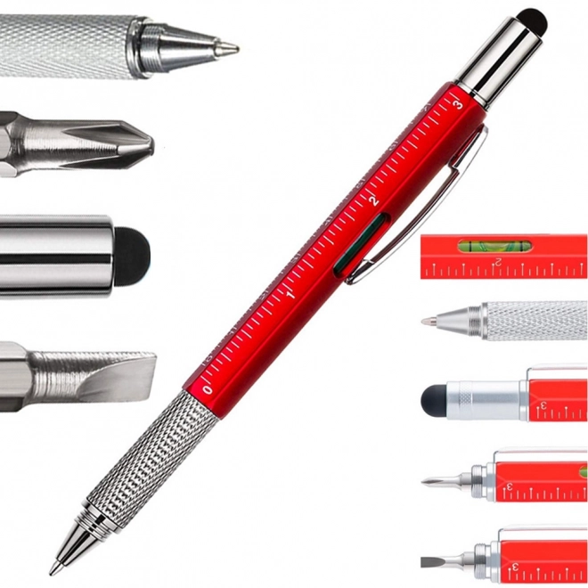 Multifunctional Pen Screwdriver Multitool 6-in-1 with Level and Clip