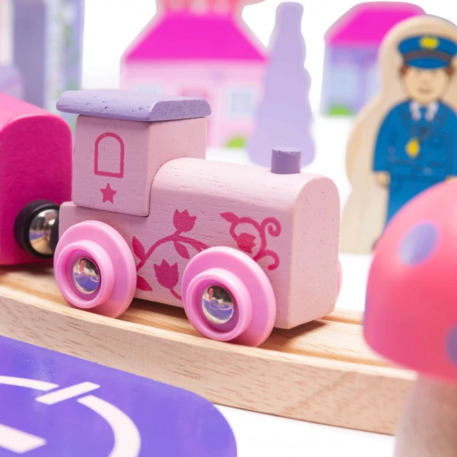 Bigjigs Rail Houten grote prinsessenspoorbaan