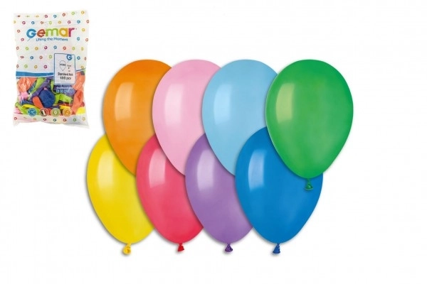 Opblaasballonnen kleurrijke mix 21 cm - 100 stuks