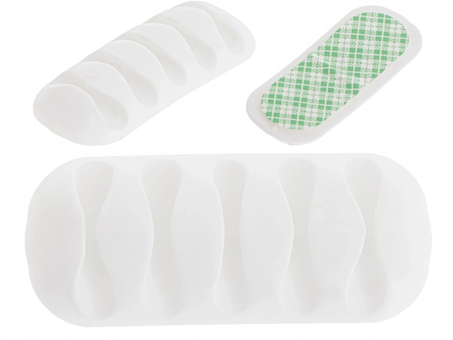 Silicone Adhesive Cable Organizer White