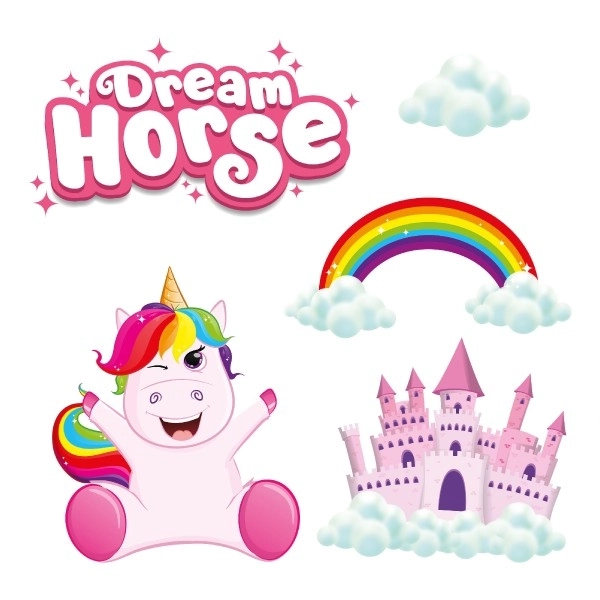 Unicorn Wall Stickers XXL 3D
