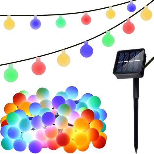 Decorative Solar String Lights - 50 Multicolor Bulbs
