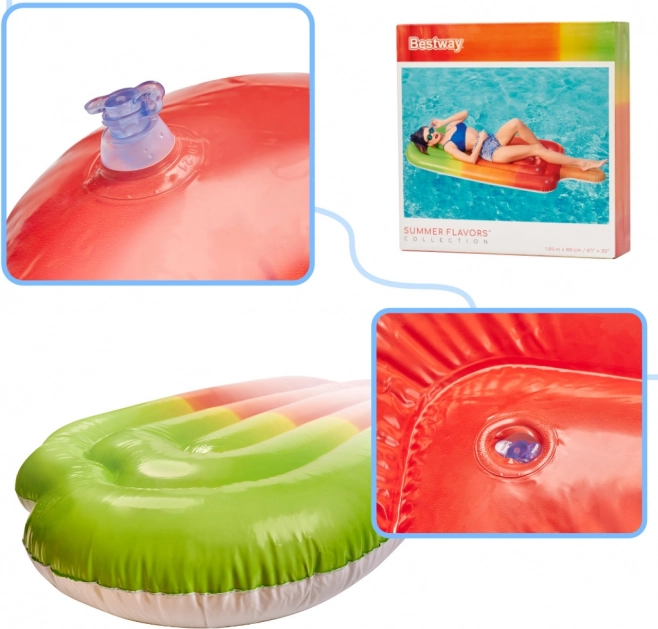 BESTWAY inflatable popsicle-shaped lounger 185 × 89 cm, 90 kg capacity
